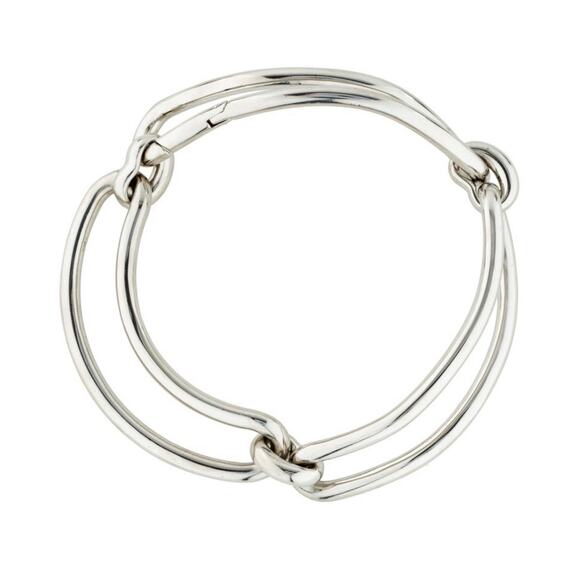 Balenciaga Silver metal Knot Collar Choker Style Necklace - Picture 2 of 6